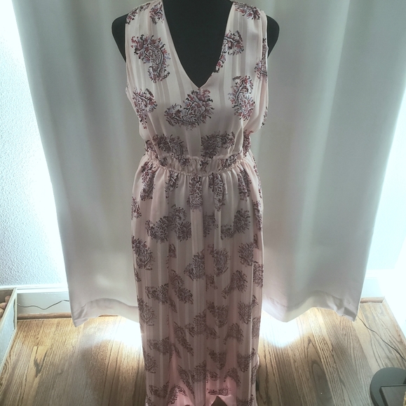 Banana Republic - Pink Paisley Maxi Dress - Picture 2 of 5